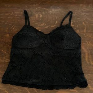padded lace tank top